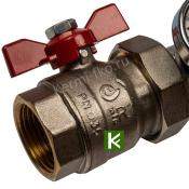 Коллектор для теплого пола с вентилями 6 выходов STOUT SMB 0468 000006